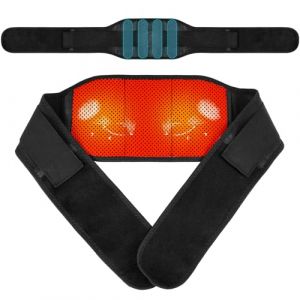 AOOWU Ceinture Lombaire Auto-Chauffante, Ceinture de Soutien Lombaire Thérapie Magnétique Auto-Chauffante Réglable avec 4 plaques de support en acier, Soulage la Douleur, pour Homme et Femme (Aixhe, neuf)