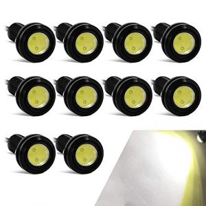 10pcs Haute Puissance 18mm 9w Oeil D'aigle Led Pour Voiture Lumi&egrave;re Diurne Course Moto DRL Feux de Position (Blanc) (OuiouiMarke(Livraison express &agrave; partir de 5 euros), neuf)