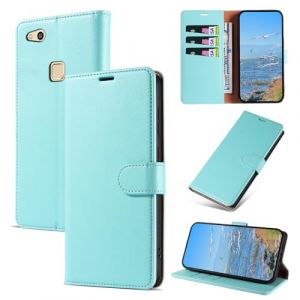 KKEIKO Coque pour Huawei P10 Lite, Antichoc Magnetique &Eacute;tui &agrave; Rabat avec Porte Cartes, Portefeuille Housse en Cuir PU Coque pour Huawei P10 Lite, Vert (KKEIKO, neuf)