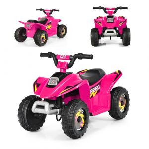 SOARS Voiture Electrique Enfant, Quad Electrique Enfants ATV 6V, Marche Avant/Arri&egrave;re, Si&egrave;ge Ergonomique, Roues Antid&eacute;rapantes, Chargeur Inclus, Charge 30 KG, pour Gar&ccedil;on & Fille 3 Ans + (Ros&eacute;) (Magichome24, neuf)