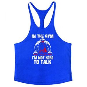 Homme Musculation Débardeur sans Manche Maillot de Corps Tank Top Fitness Gym Stringer Stretch T-Shirt (BodyGo, neuf)