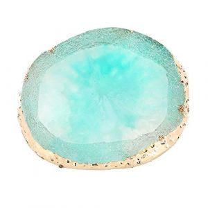 Palette de mélange de couleurs de vernis à ongles en résine, palette de mélange de couleurs de vernis gel, outil de mélange de couleurs de bord en or rose Crystal Art, outil de (Green) (SHenT, neuf)