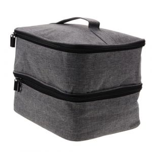 Beatifufu Organisateur De Vernis à Ongles Portable Double Couche Sac De Rangement Pour Vernis Et Huile Essentielle Grand Volume Pour Voyage Gris (Camprilli, neuf)