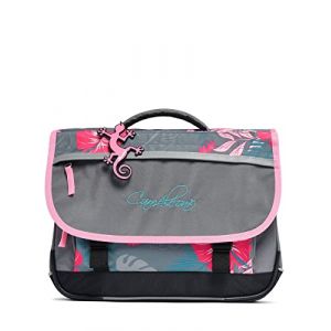 Cameleon Cartable scolaire enfant Gris 38 cm Ligne Actual Intérieur 2 compartiments. Idéal pour l'école primaire : le CP, CE1, CE2. Pour fille et garçon. (caméléon, neuf)