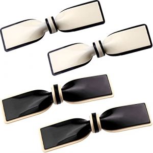 Lot de 4 pinces à cheveux en métal style crocodile Kawaii, avec nœud en dents de scie, accessoires en résine de 6,2 cm pour salon de coiffure, femmes et filles (hongwuzhenxiaodianpu, neuf)