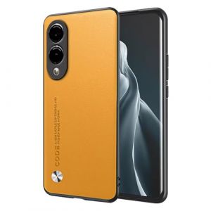 EASSGU Coque de Téléphone pour Samsung Galaxy S25 Edge (6.7" inches), Etui en Cuir de Style Business - Jaune (EASSGU, neuf)