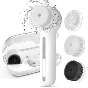 TOUCHBeauty Brosse Nettoyante Visage Électrique,Rotative Faciale Brosse Etanche avec 3 Têtes de Brosse Exfoliante und Étui de Rangement,6 Vitesses,Rechargeable,Exfoliant AG-1766A (TOUCHBeauty EU, neuf)