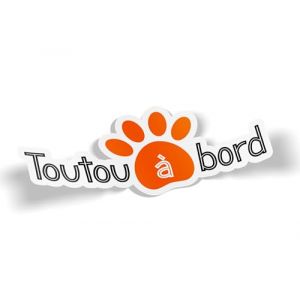 SC ® - Sticker/Autocollant - Toutou à Bord - 15cm - Modèle Unique - Fabrication Française - Chien Club canin (S-C, neuf)