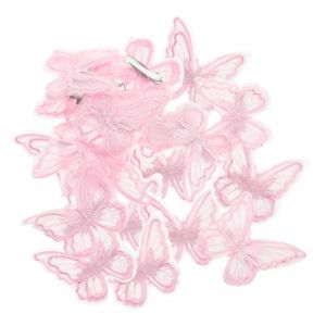 PartyKindom 20pi&egrave;ces &Eacute;pingles &agrave; Cheveux Brod&eacute;es Lot De Pince Cheveux Alligator F&ecirc;te Mariage Accessoires Brod&eacute;s F&ecirc;te De Mariage (Brushira, neuf)