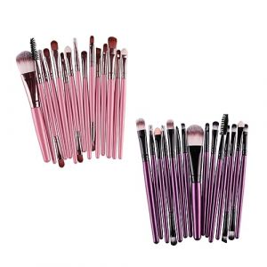 Mikinona 15pi&egrave;ces Lot De Pinceaux De Maquillage Plastique Avec Poils Nylon Pour Femme De Maquillage Professionnel (Dawn Cedar, neuf)
