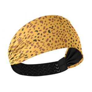 aidingzhi Cheetah Spots Bandeau tendance pour femme Orange rafraîchissant Bandeau extensible pour cheveux de femme pour un usage quotidien Usage quotidien Sport basket-ball (YaoPengL, neuf)