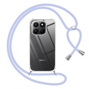 Pnakqil Coque pour Honor 400 Smart 5G avec Cordon, Transparente Silicone Housse avec R&eacute;glable de Collier Anti-Chute Etui pour Honor 400 Smart 6.77", &Egrave;tuis &agrave; Bandouli&egrave;re, Violet (CONNECT EAGLE, neuf)