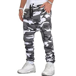 Onsoyours Homme Pantalon Cargo Casual Jogging Camouflage Militaire Mode Casual Sport De Jogging Taille Tlastique Occasionnels LâChe De SurvêTement Pantalon B Camouflage XS (Dear Shall Good Inc., neuf)