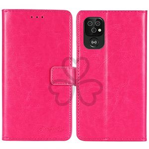 TienJueShi Rosa Flip Retro Support &agrave; Rabat Cuir TPU Silicone Housse Coque pour Doro 8220 6.1 inch &Eacute;tui Cas Couverture Protecteur Case Portefeuille Cover (TienJueShiuk, neuf)