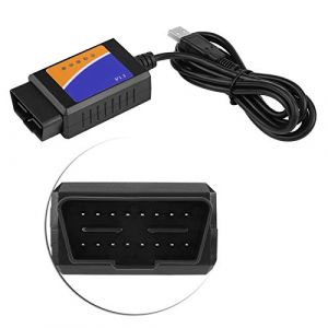 EBTOOLS pour USB vers odb2 pour obd2 Cable to USB Câble de Diagnostic, connecteur USB de Voiture V1.5 OBD2 Scanner d'interface de câble de Diagnostic OBD-II Outils de Diagnostic de système de Moteur (yafaa, neuf)