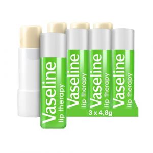 Vaseline Lip Therapy Aloe Vera | Baume à lèvres teinté | Rouge à lèvres à l'aloe vera et à la vitamine E (Aloe Vera 3 x 4,8g) (prsWORLD, neuf)