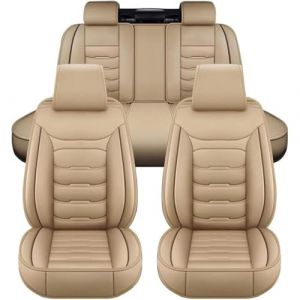 Housse Siege Voiture pour Ford Fiesta Hatchback 2009-2014 2015 2016, Cuir Ensembles Housses Siège Protection Housses Siege Avant Arrière Respirant Non Slip Set,C/Beige (RuiYi Shop, neuf)