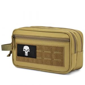 BAGZY Trousse de Toilette Homme Petite Pochette Tactique Militaire Accessoires Trousse de Secours Militaire Kit Rasage Homme Rangement Maquillage pour Camping, Fitness, Voyage, Sports Outdoor (BAGZY, neuf)
