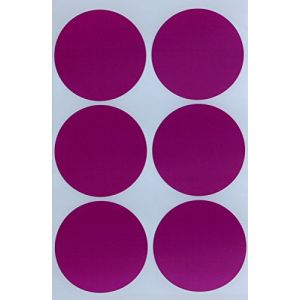 Royal Green Gommettes Étiquettes Autocollantes Rondes Violet Environ 5cm (50mm) 12 Feuilles Paquet de 72 (RoyalGreenMarketEU, neuf)