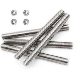 FarDeer 2Pcs Tige Filetée M5/M6/M8/M10 Tige Filetée Entièrement -304 Inox Acier Tiges Filetées (M10x200mm*2pcs) (LIEGEFARDEER, neuf)