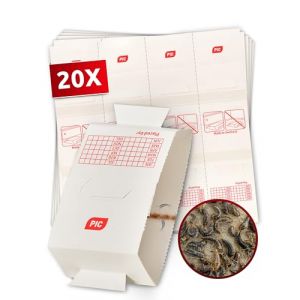 PIC Piège à Poisson d'argent 20pièces - Pièges à Lépismes Adhésifs Hautement Efficaces pour Poissons d'argent et Poissons de Papier, Alternative à Poisson d'argent Insecticide (UE-SHOP, neuf)