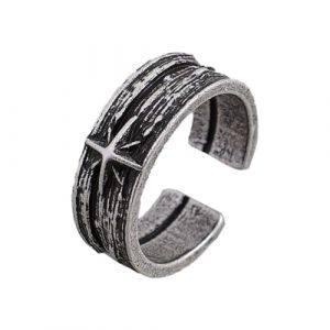 Auriselle Bague pour homme Ajustable G&eacute;om&eacute;trique &Eacute;toile de nuit Vintage Viking R&eacute;tro Bague ouverte Bague de pouce Gothique Punk Bijoux Cadeaux pour hommes Gar&ccedil;ons P&egrave;re (O&Uuml; ESTFOXGG, neuf)