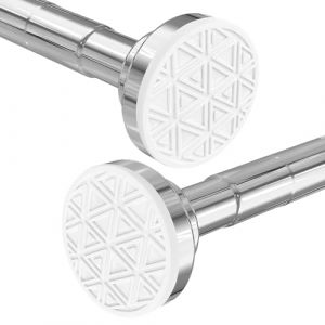 wintfarm &ndash; Tringle &agrave; rideau de douche extensible 48-133 cm, tringle &agrave; rideau r&eacute;glable sans per&ccedil;age, antid&eacute;rapante, ne rouille jamais, en acier inoxydable 304, pour salle de bain, cuisine (argent&eacute;, 48 (wintfarm Direct, neuf)