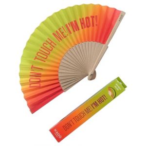 TPZORJX eventail，eventail geant，Grand éventail Pliable “I’m Hot”. Éventail Original avec Grand Message Éventail Pliable en Bambou，hand held fan，éventail tissu，éventail pliant (Sunlaxy OU, neuf)