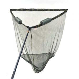 NECO Épuisette à Carpe 100x100 cm avec Flotteurs - Grand épuisette de pêche pliable et légère avec étui, panier profond pour poissons et carpes, filet de pêche robuste pour la pêche (70202) (Max-Fish, neuf)