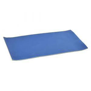 F Fityle Tapis Flottant pour l'eau, Jeu d'eau Flottant Raft Lounge Matelas, Tapis Flottant en Mousse Portable pour Extérieur, Rivière, Piscine, Bleu-Jaune-Bleu, 110X40X3.2cm, sans Sangle (Homegarden FR, neuf)
