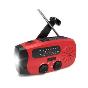 Radio solaire &agrave; remonter, radio d'urgence, radio solaire d'urgence portable, banque d'alimentation rechargeable de 2000 mAh, alarme SOS, chargeur de t&eacute;l&eacute;phone USB, utilisation d'urgence pour le (Fuhuihe, neuf)