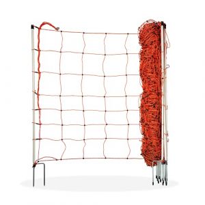 horizont Filet pour moutons avec double pointe, clôture pour moutons, longueur 50m, hauteur 90cm, orange, filet électronique, clôture de pâturage pour moutons, clôture électrique, clôture pour chèvres (La boutique de l'éleveur, neuf)