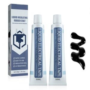 Fengyang® 2Pcs Gel Isolant Electrique, Caoutchouc Liquide, Gel Isolant Electrique Etanche, Ruban D'isolation Liquide, Caoutchouc Isolant Liquide, Ruban électrique Isolant Liquide (Noir) (FengyangStore, neuf)