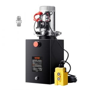 VEVOR Pompe Hydraulique DC 12 V 19 L Groupe Hydraulique Simple Effet Débit d'Huile 3,44 L/min Max. Pression de Décharge 22 MPa pour Camion à Benne Basculante Nacelle Élévatrice Remorque Levage Bennage (VEVOR Direct Store FR, neuf)