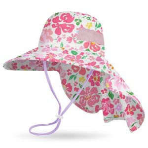 MHJY Bob Enfant Chapeau Bebe Fille Soleil Casquette Anti UV Casquette de Plage R&eacute;glable, Chapeaux Seau Licorne avec Rabat &agrave; Large Bord pour Les Tout-Petits de 2 &agrave; 9 Ans (Touchhome-EU, neuf)