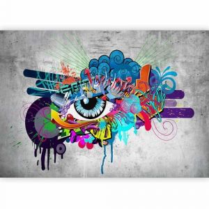 murando - Papier peint panoramique moderne 300x210 cm - Revêtement mural décoration salon - Design moderne - Graffiti artistique gens colorés inscriptions murales urbaines adolescent 10110905-10 (murando, neuf)