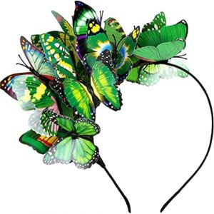 Serre-t&ecirc;te papillon pour femme - Multicolore - Costume de papillon - &Eacute;l&eacute;gant temp&eacute;rament - Costume de papillons - Serre-t&ecirc;te avec volants (vert, taille unique) (jksmyx, neuf)