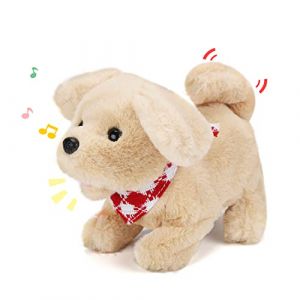 Jouets pour Chien pour Enfants,Interactif Enfant Peluche Qui coure et aboie,Jouets Interactifs R&eacute;alistes pour Chien en Peluche &eacute;lectronique pour Enfants de 3 4 5 6 7 Ans et Plus et Plus Cadeau (XINYUEDA Official, neuf)