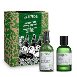 Bullfrog - Kit The Juicy One 2 en 1, &Eacute;dition Limit&eacute;e Agnostico On The Rocks Eau de Parfum 100ml et Baume Multifonction 100ml (BULLFROG BARBERSHOP, neuf)