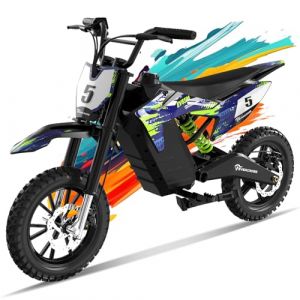 EVERCROSS EV65M Motocross Électrique, Moto Électrique avec Moteur 500W, 3 Modes de Vitesse 10/20/30 KMH, Autonomie 20 KM, Pneu Pneumatique 14'',48V 7.8Ah Moto de Cross Électrique pour Enfant 12+ Ans (BTR EU, neuf)