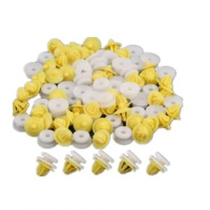 Viviance 50 Pi&egrave;ces Panneau De Carte Porte Int&eacute;rieure De Clips en Plastique Compatible avec Renault Clio Laguna Scenic Master Megane Twingo Traffic Kangoo Compatible avec Opel Vivaro Movano (Viviance, neuf)