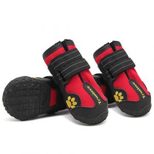 MOKCCI - Bottines imperméables pour chien Truelove avec sangles réfléchissantes, pour petit, moyen et grand chien, utilisation en extérieur (MOKCCI, neuf)