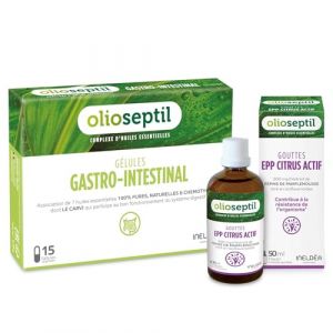 OLIOSEPTIL - Duo Gastro Protect - Gélules Gastro-Intestinal + Gouttes EPP Citrus - Aide à soutenir les défenses naturelles - Participe au bon fonctionnement du système digestif (Parabio Santé, neuf)