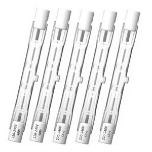 Klarlight R7s 78mm Ampoules Halogènes 48W, Blanc Chaud 2800K Ampoule de Type J Dimmable Ampoule Projecteur Linéaire à Double Extrémité pour Plafonniers Éclairage Paysager, Paquet de 5 (guangzhoushimenglishadianzishangwuyouxiangongsi, neuf)
