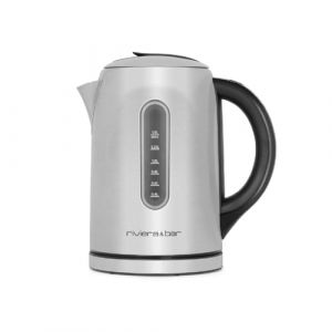 riviera&bar Bouilloire LOUNA &agrave; Temp&eacute;rature R&eacute;glable - Inox Satin&eacute;, &Eacute;cran R&eacute;tro&eacute;clair&eacute;, Socle Pivotant 360&deg;, S&eacute;curit&eacute; Anti-Surchauffe, Maintien au Chaud 30 Min - 1,5L - Inox (Lavafields, neuf)