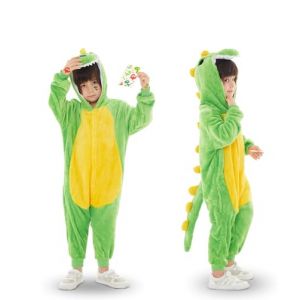 BuntWunder Deguisement Dinosaure Enfant 3-10 Ans, B&eacute;b&eacute; Deguisement Dinosaure, Costume de Carnaval Animal Combinaison avec Stickers, Dinosaure Combinaison Animal pour Enfant, Homme, Femme (120) (Phoenixsystem DreamCold Kft., neuf)