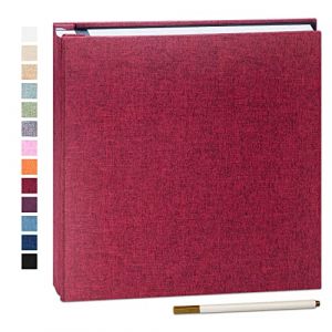 Yopih Album Photo Adh&eacute;sif avec 40 Pages 10X15 Lin en Tissu Couverture Scrapbooking DIY Photo Album Sauver B&eacute;b&eacute; Croissance Mariage Voyage Famille Cadeau (YCTX, neuf)