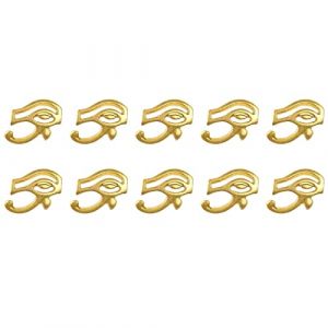 Lot de 10 décorations d'ongles égyptiennes en alliage - Accessoires pour ongles en acrylique - Strass pour nail art (TengJingQi, neuf)