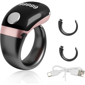 KEWAYO Compteur Digital de Tasbih Bague - Bague de Pri&egrave;re Musulmane avec Affichage OLED &Eacute;tanche, Compteur d'Invocation Doigt Taille Adjustable 18-22mm, per Preghiere Meditazione Sportiva (dor&eacute;) (KEWAYO DIRECT, neuf)
