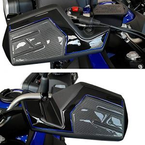 Resin Bike Autocollant Moto Compatibles avec Suzuki V-Strom 650 XT ABS 2020 2021. Protection Prot&egrave;ge-Mains Contre Les Chocs et Les &Eacute;raflures. Autocollant 3D R&eacute;sin&eacute;s - Carbone, Noir et Bleu M&eacute;tallis&eacute;e (ResinBike, neuf)